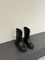 DIOR MAJOR ANKLE BOOT IN BLACK CALFSKIN