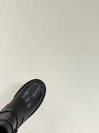 DIOR MAJOR ANKLE BOOT BLACK CALFSKIN WITH SHEARLING WOOL LINING