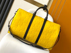 LOUIS VUITTON KEEPALL BANDOULIÈRE 50 IN YELLOW DAMIER SCUBA CALFSKIN