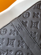 LOUIS VUITTON LV 25S KEEPALL BANDOULIÈRE BAG 50 IN BLACK EMBOSSED TAURILLON CALFSKIN MONOGRAM