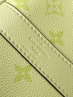 LOUIS VUITTON LV 25S KEEPALL BANDOULIÈRE 45 IN LIGHT OLIVE GREEN CALFSKIN SILVER HARDWARE
