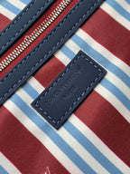 LOUIS VUITTON LV 25S KEEPALL BANDOULIÈRE BAG 50 IN BLUE MONOGRAM HERITAGE CALFSKIN