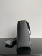 CELINE SANGLE SEAU BUCKET 24 BAG GREY CALFSKIN