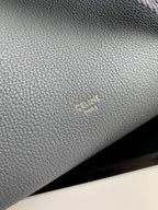 CELINE SANGLE SEAU BUCKET 24 BAG GREY CALFSKIN
