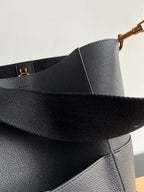 CELINE SANGLE SEAU BUCKET 33 BAG BLACK CALFSKIN