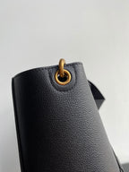 CELINE SANGLE SEAU BUCKET 33 BAG BLACK CALFSKIN