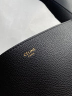 CELINE SANGLE SEAU BUCKET 33 BAG BLACK CALFSKIN