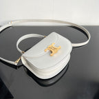 CELINE TRIOMPHE 15  White Calfskin Handbag