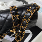CHANEL SMALL FLAP BAG 20 IN BLACK LAMBSKIN GOLD HARDWARE