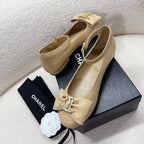 CHANEL MARY JANE SHOES IN TORTILLA BROWN LAMBSKIN