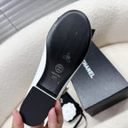 CHANEL MARY JANE SHOES IN BLACK MIX WHITE LAMBSKIN