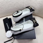 CHANEL MARY JANE SHOES IN BLACK MIX WHITE LAMBSKIN