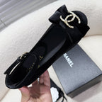 CHANEL MARY JANE SHOES IN BLACK VELVET