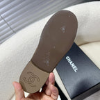 CHANEL LOAFER IN CHOCOLATE BROWN SUEDE AND WOOL LINING