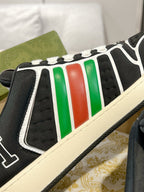 GUCCI SNEAKER IN BLACK MIX COLORFUL CALFSKIN
