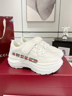 GUCCI WAVE SNEAKER IN RICE WHITE CALFSKIN