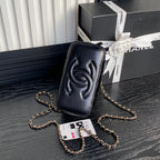 CHANEL 25S VANITY CASE 17 IN BLACK PATENT CALFSKIN GOLD HARDWARE