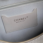 CHANEL BOWLING BAG 29 IN GREY CALFSKIN GOLD HARDWARE