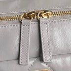 CHANEL BOWLING BAG 29 IN GREY CALFSKIN GOLD HARDWARE