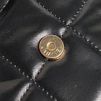 CHANEL BOWLING BAG 29 IN BLACK SHINY CALFSKIN GOLD HARDWARE