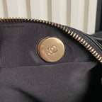 CHANEL BOWLING BAG 29 IN BLACK SHINY CALFSKIN GOLD HARDWARE