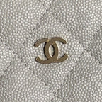 CHANEL HOBO BAG 21 IN RHINO GRAY GRAINED CALFSKIN GOLD HARDWARE