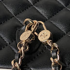 CHANEL 25S MINI BACKPACK 18 IN BLACK LAMBSKIN