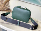 LOUIS VUITTON  AVENUE MESSENGER 22 IN FOREST GREEN CALFSKIN