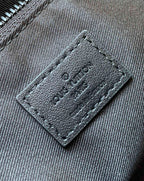 LOUIS VUITTON LV 25S SAC PLAT BAG 39 IN BLACK MONOGRAM ECLIPSE CANVAS