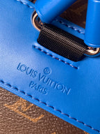 LOUIS VUITTON LV 25S CHRISTOPHER BACKPACK 48 IN BROWN AND PERSIAN BLUE CANVAS MONOGRAM