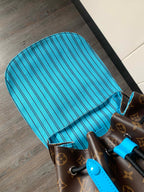 LOUIS VUITTON LV 25S CHRISTOPHER BACKPACK 48 IN BROWN AND CAPRI BLUE CANVAS MONOGRAM