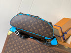 LOUIS VUITTON LV 25S CHRISTOPHER BACKPACK 48 IN BROWN AND CAPRI BLUE CANVAS MONOGRAM
