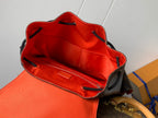 LOUIS VUITTON LV 25S CHRISTOPHER BACKPACK 48 IN BROWN AND VERMILION CANVAS MONOGRAM