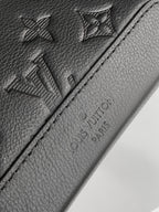 LOUIS VUITTON DUO CROSSBAG BAG 42 IN BLACK EMBOSSED CALFSKIN