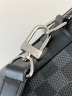 LOUIS VUITTON PORTE- DOCUMENTS VOYAGE NM HANDBAG 36 IN BLACK DAMIER GRAPHITE CANVAS