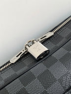 LOUIS VUITTON PORTE- DOCUMENTS VOYAGE NM HANDBAG 36 IN BLACK DAMIER GRAPHITE CANVAS