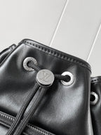LOUIS VUITTON LV 25S NOÉ CARGO 24 IN BLACK GLOSSY CALFSKIN SILVER HARDWARE