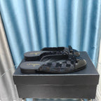 CHANEL MULE IN BLACK SATIN AND LAMBSKIN
