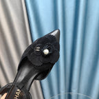 CHANEL CAMELLIA SANDAL IN BLACK SUEDE AND CALFSKIN WITH FLOWER