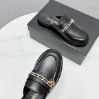 CHANEL FLAT MULE 25S IN BLACK CALFSKIN STYLE 2