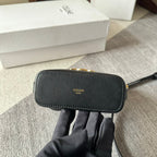 CELINE BUCKET MINI 13.5 TRIOMPHE BLACK IN SMOOTH CALFSKIN