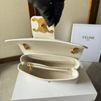 CELINE MEDIUM  VICTOIRE BAG 23 IN SOFT YELLOW CALFSKIN