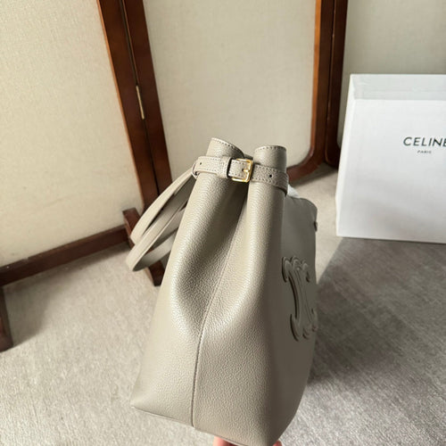 CELINE MEDIUM CABAS ANAÏS CUIR TRIOMPHE 54 IN NOMAD GRAINED CALFSKIN