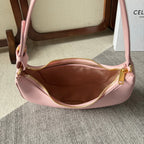 CELINE MEDIUM AVA TRIOMPHE BAG 23 IN LIGHT PINK SMOOTH CALFSKIN GOLD HARDWARE