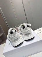 DIOR CD RUN SNEAKER 25S IN BLACK AND WHITE MESH FABRIC TWO-TONE SOLE