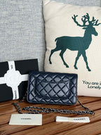 CHANEL WOC ENTRUPY 19 BAG IN INDIGO BLUE CALFSKIN