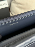 CHANEL WOC ENTRUPY 19 BAG IN INDIGO BLUE CALFSKIN
