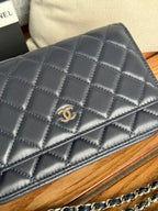 CHANEL WOC ENTRUPY 19 BAG IN INDIGO BLUE CALFSKIN