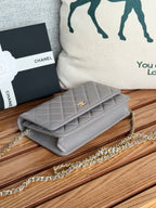 CHANEL WOC ENTRUPY 19 BAG IN SPANISH GREY CALFSKIN