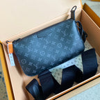 LOUIS VUITTON POCHETTE ACCESSOIRE XL 28 IN BLACK MONOGRAM ECLIPSE CANVAS